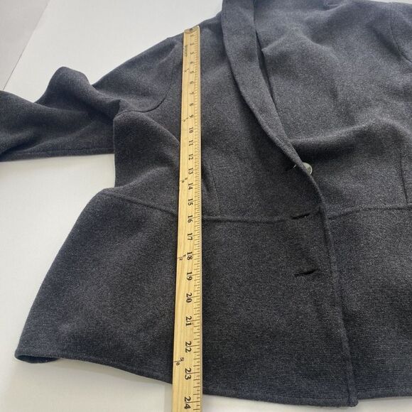 Alfani Womens Sweater Jacket Size 2X Gray Cotton Buttons Front Comfort Pre Owned - Picture 11 of 14